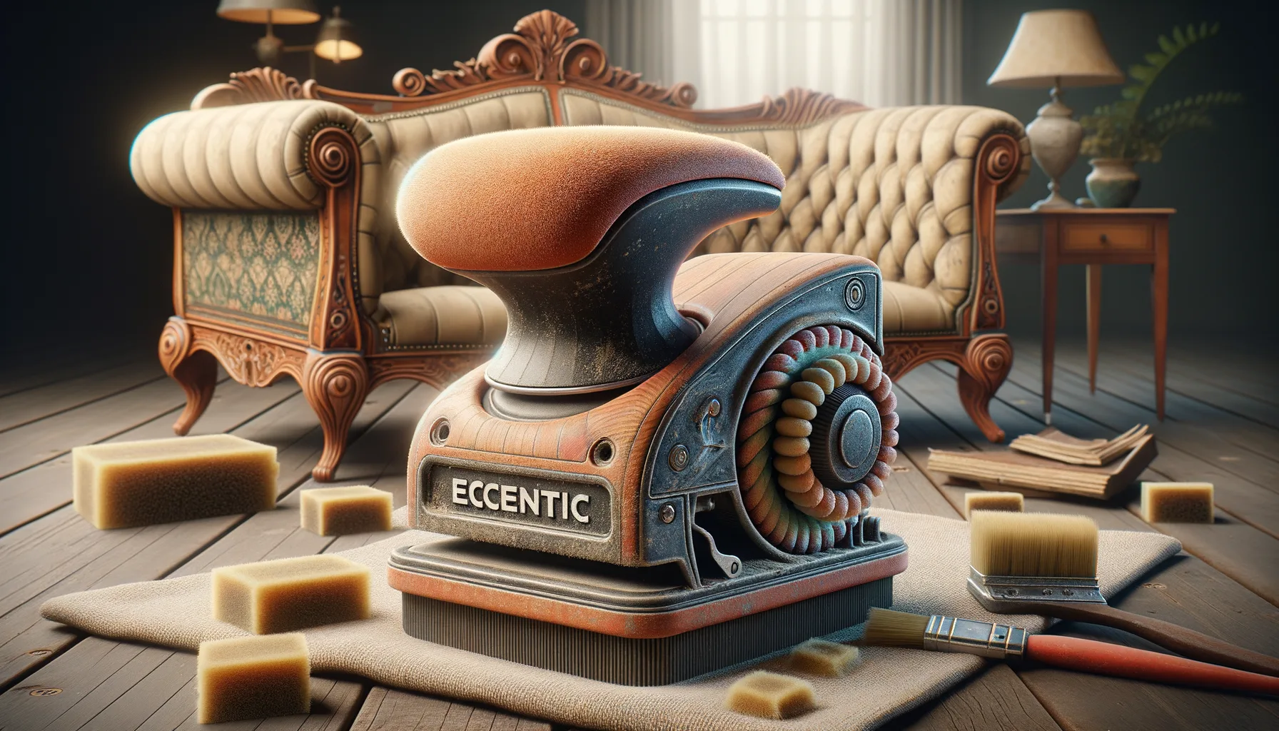 Exzenterschleifer bei Moebelrestauration: Sanftes Abschleifen alter Anstriche