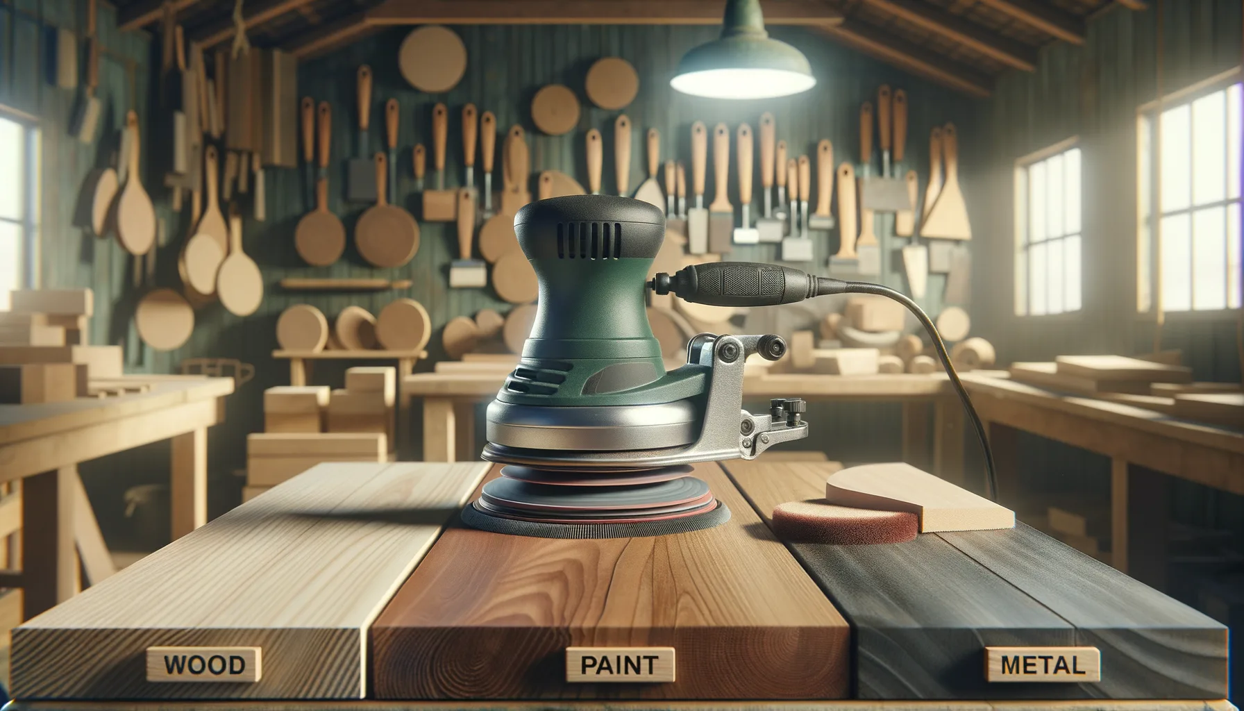 Exzenterschleifer einsetzen: Schleiftechniken fuer Holz, Lack und Metall