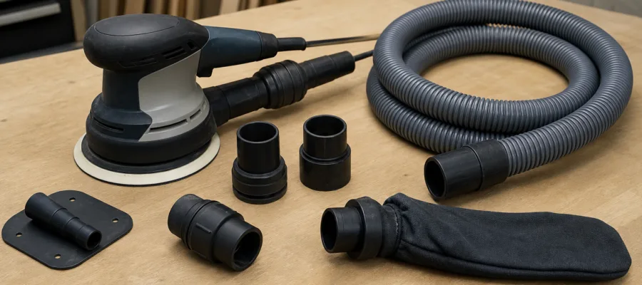 Staubabsaugung fuer Exzenterschleifer kaufen: Systeme und passende Adapter